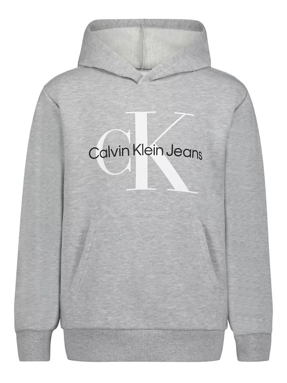 Calvin Klein Jeans Big Boys Grey Logo Hoodie
